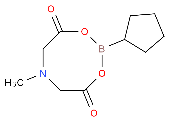 2-cyclopentyl-6-methyl-1,3,6,2-dioxazaborocane-4,8-dione_分子结构_CAS_117311-84-9