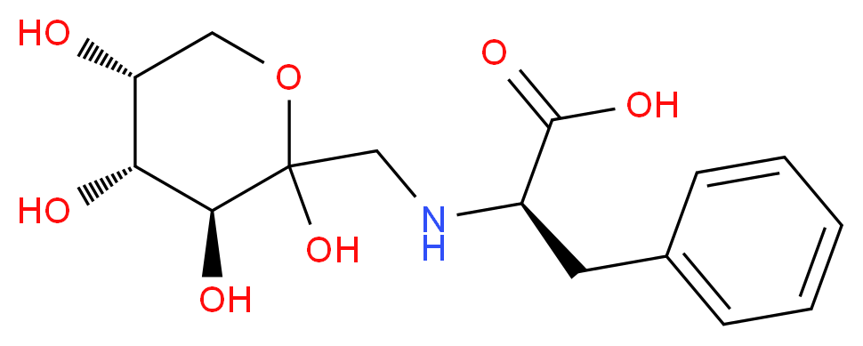 (2R)-3-phenyl-2-({[(3S,4R,5R)-2,3,4,5-tetrahydroxyoxan-2-yl]methyl}amino)propanoic acid_分子结构_CAS_31105-03-0