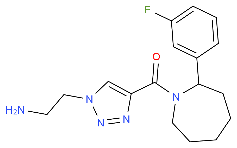 2-(4-{[2-(3-fluorophenyl)azepan-1-yl]carbonyl}-1H-1,2,3-triazol-1-yl)ethanamine_分子结构_CAS_)