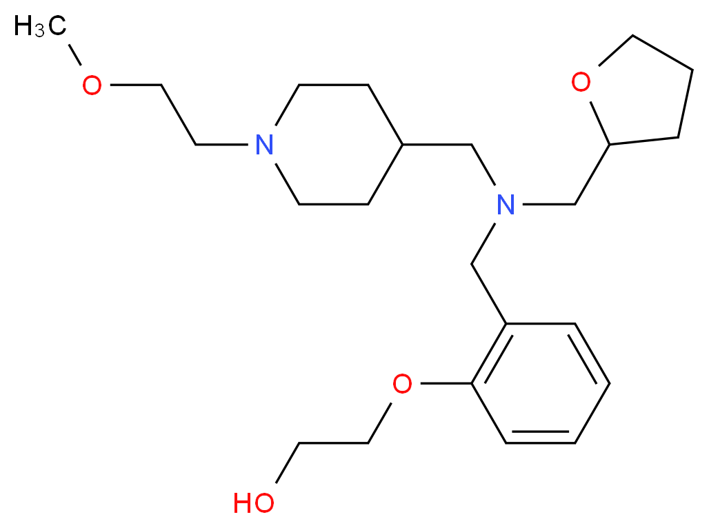 2-(2-{[{[1-(2-methoxyethyl)-4-piperidinyl]methyl}(tetrahydro-2-furanylmethyl)amino]methyl}phenoxy)ethanol_分子结构_CAS_)