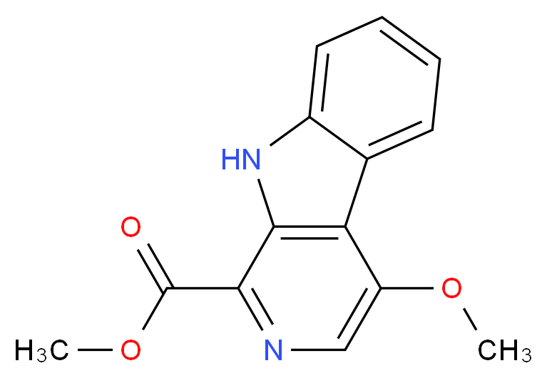 methyl 4-methoxy-9H-pyrido[3,4-b]indole-1-carboxylate_分子结构_CAS_60807-25-2