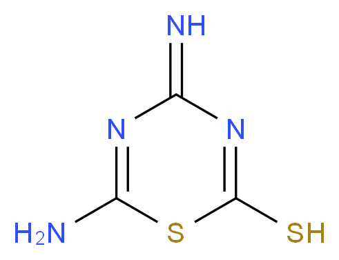 6-amino-4-imino-4H-1,3,5-thiadiazine-2-thiol_分子结构_CAS_6087-35-0)