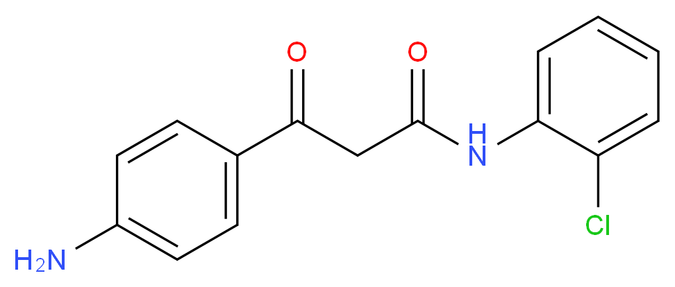 3-(4-aminophenyl)-N-(2-chlorophenyl)-3-oxopropanamide_分子结构_CAS_62253-94-5