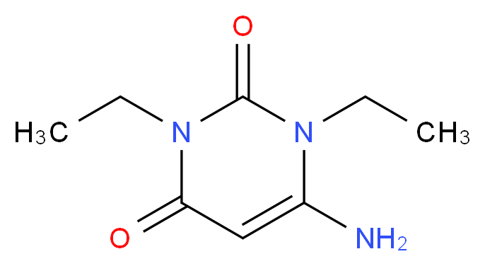 6-Amino-1,3-diethyl-2,4(1H,3H)-pyrimidinedione_分子结构_CAS_41740-15-2)