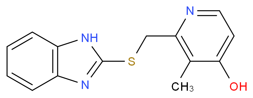 2-[(1H-1,3-benzodiazol-2-ylsulfanyl)methyl]-3-methylpyridin-4-ol_分子结构_CAS_131926-97-1