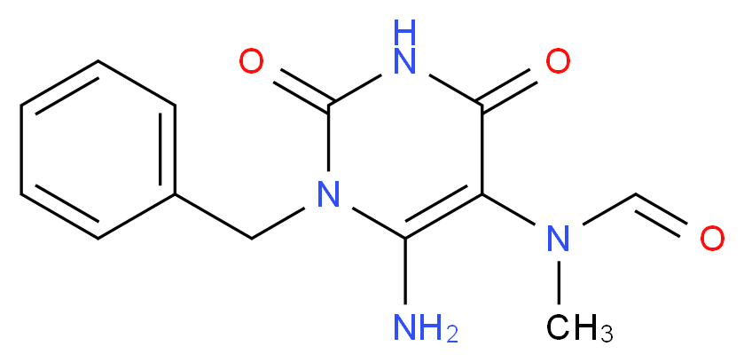 6-Amino-1-benzyl-5-(N-formyl-N-methyl)uracil_分子结构_CAS_72816-89-8)