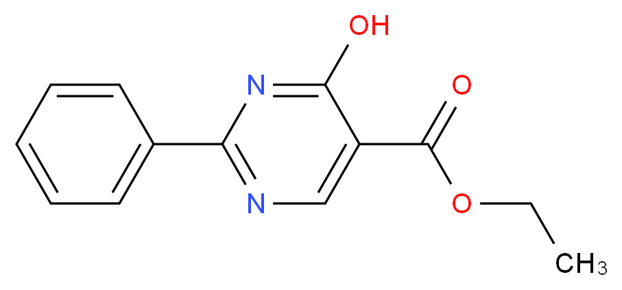 ethyl 4-hydroxy-2-phenylpyrimidine-5-carboxylate_分子结构_CAS_55613-22-4