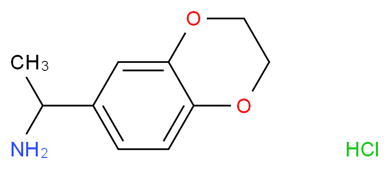 1-(2,3-Dihydro-benzo[1,4]dioxin-6-yl)-ethylamine hydrochloride_分子结构_CAS_)