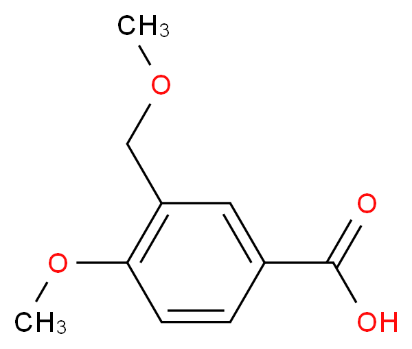 4-methoxy-3-(methoxymethyl)benzoic acid_分子结构_CAS_91061-77-7