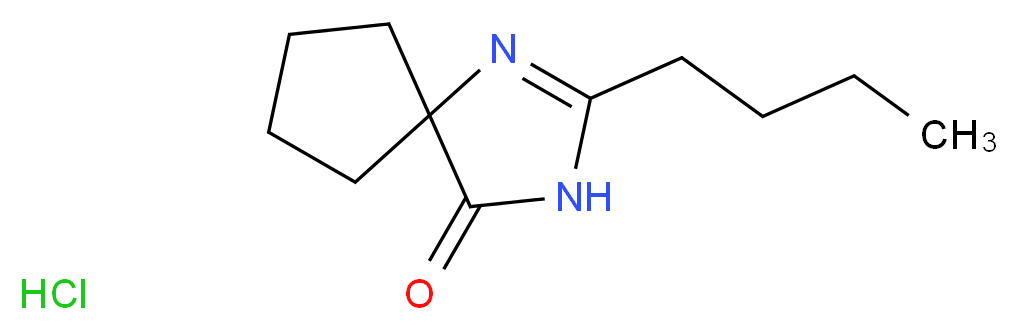 2-butyl-1,3-diazaspiro[4.4]non-1-en-4-one hydrochloride_分子结构_CAS_138402-05-8