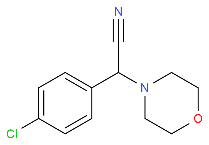 2-(4-chlorophenyl)-2-morpholinoacetonitrile_分子结构_CAS_33599-26-7)