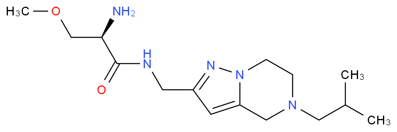 N~1~-[(5-isobutyl-4,5,6,7-tetrahydropyrazolo[1,5-a]pyrazin-2-yl)methyl]-O-methyl-D-serinamide_分子结构_CAS_)