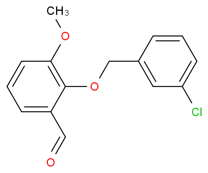 2-[(3-Chlorobenzyl)oxy]-3-methoxybenzaldehyde_分子结构_CAS_588678-18-6)