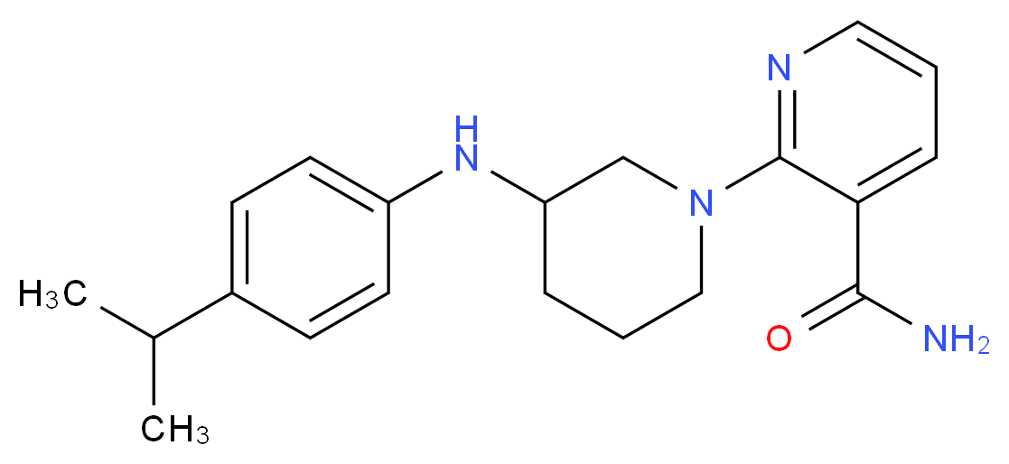 2-{3-[(4-isopropylphenyl)amino]-1-piperidinyl}nicotinamide_分子结构_CAS_)