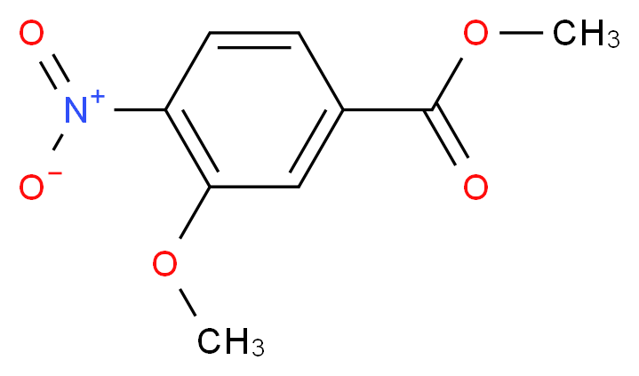 3-甲氧基-4-硝基苯甲酸甲酯_分子结构_CAS_5081-37-8)