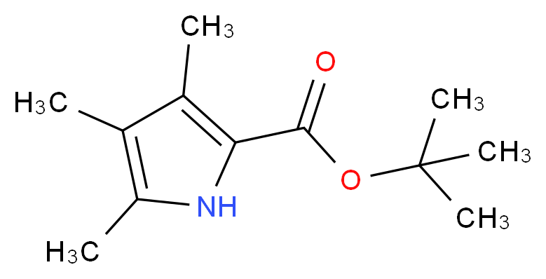 3,4,5-三甲基-2-吡咯羧酸叔丁酯_分子结构_CAS_50634-31-6)