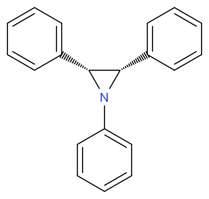 顺-1,2,3-三苯偶氮基丙啶_分子结构_CAS_7042-42-4)
