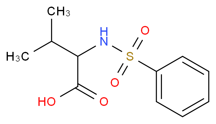 3-methyl-2-[(phenylsulfonyl)amino]butanoic acid_分子结构_CAS_85849-94-1)