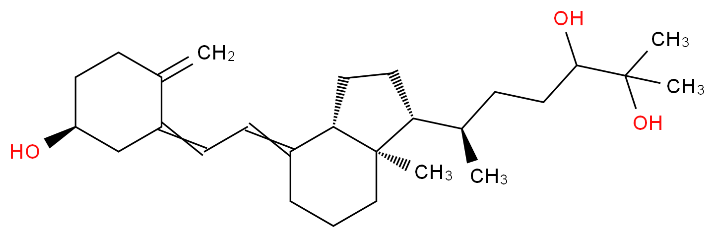 (6R)-6-[(1R,3aS,7aR)-4-{2-[(5S)-5-hydroxy-2-methylidenecyclohexylidene]ethylidene}-7a-methyl-octahydro-1H-inden-1-yl]-2-methylheptane-2,3-diol_分子结构_CAS_40013-87-4