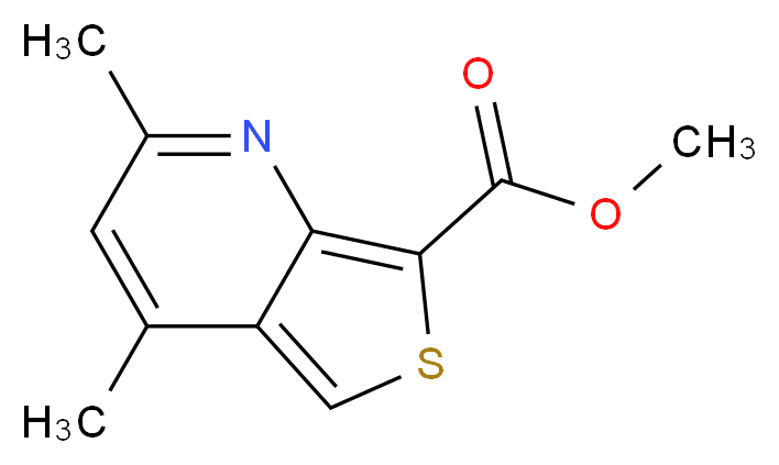 methyl 2,4-dimethylthieno[3,4-b]pyridine-7-carboxylate_分子结构_CAS_74695-25-3