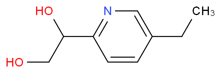 1-(5-Ethylpyridin-2-yl)ethane-1,2-diol_分子结构_CAS_646519-83-7)