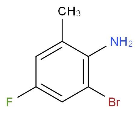 2-bromo-4-fluoro-6-methylaniline_分子结构_CAS_202865-77-8