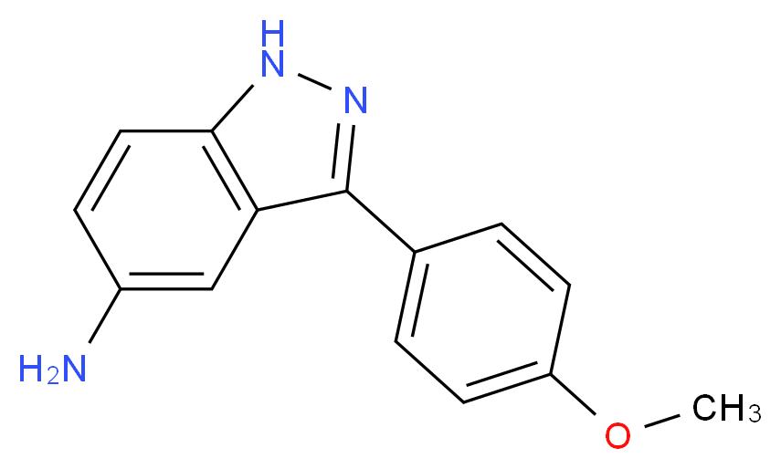 3-(4-methoxyphenyl)-1H-indazol-5-amine_分子结构_CAS_770701-75-2