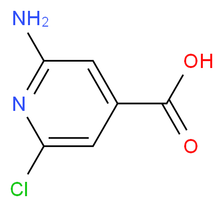2-amino-6-chloropyridine-4-carboxylic acid_分子结构_CAS_6313-55-9