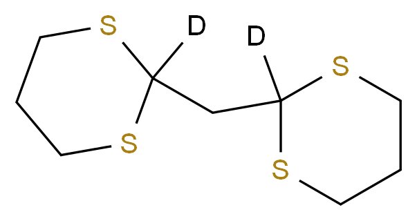 2-[(2-<sup>2</sup>H)-1,3-dithian-2-ylmethyl](2-<sup>2</sup>H)-1,3-dithiane_分子结构_CAS_105479-87-6