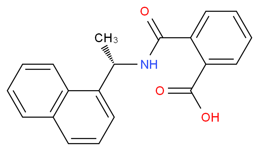 2-{[(1S)-1-(naphthalen-1-yl)ethyl]carbamoyl}benzoic acid_分子结构_CAS_163438-06-0