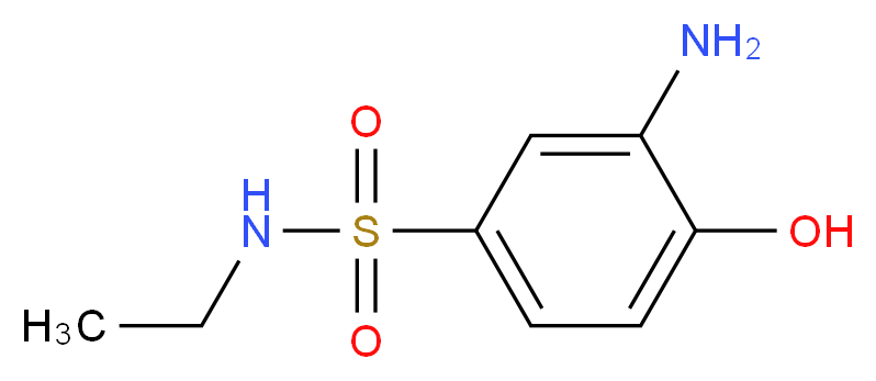 3-amino-N-ethyl-4-hydroxybenzene-1-sulfonamide_分子结构_CAS_41606-61-5