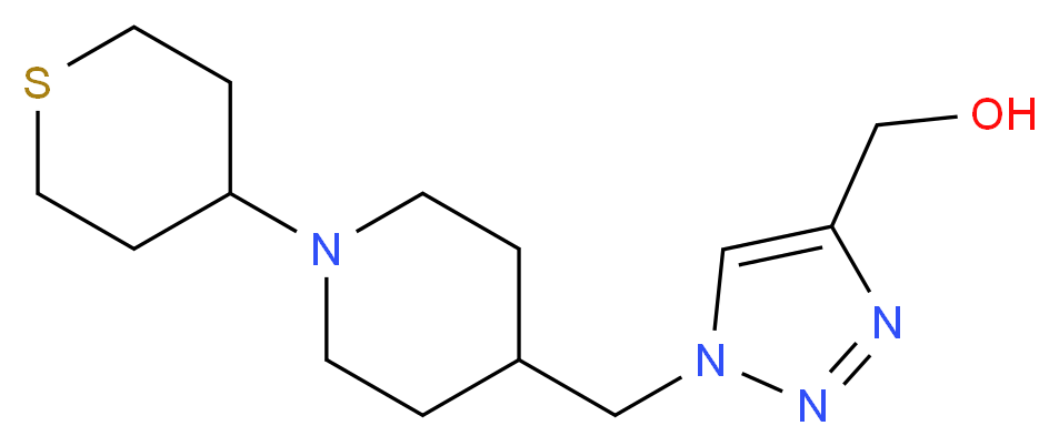 (1-{[1-(tetrahydro-2H-thiopyran-4-yl)-4-piperidinyl]methyl}-1H-1,2,3-triazol-4-yl)methanol_分子结构_CAS_)