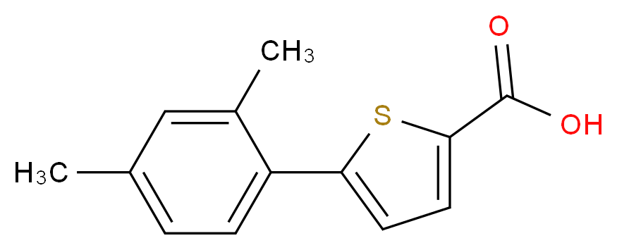 5-(2,4-dimethylphenyl)thiophene-2-carboxylic acid_分子结构_CAS_1038729-21-3