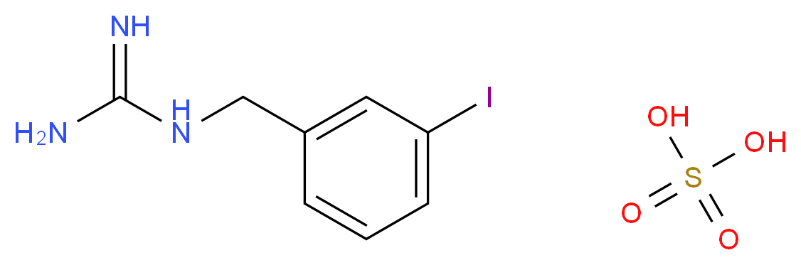 1-[(3-iodophenyl)methyl]guanidine; sulfuric acid_分子结构_CAS_103346-16-3