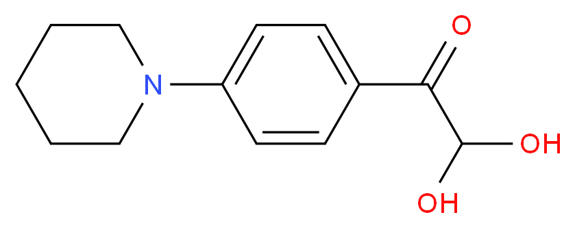 2,2-dihydroxy-1-[4-(piperidin-1-yl)phenyl]ethan-1-one_分子结构_CAS_93290-93-8