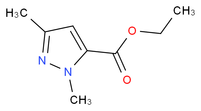 Ethyl 1,3-dimethylpyrazole-5-carboxylate_分子结构_CAS_5744-40-1)