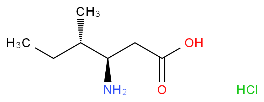 (3R,4S)-3-amino-4-methylhexanoic acid hydrochloride_分子结构_CAS_219310-10-8