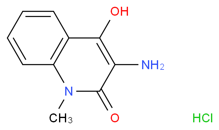 3-amino-4-hydroxy-1-methyl-1,2-dihydroquinolin-2-one hydrochloride_分子结构_CAS_65161-70-8