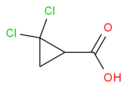 2,2-Dichloro-cyclopropanecarboxylic
 acid_分子结构_CAS_5365-14-0)