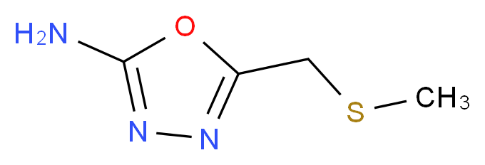5-[(methylsulfanyl)methyl]-1,3,4-oxadiazol-2-amine_分子结构_CAS_502133-69-9