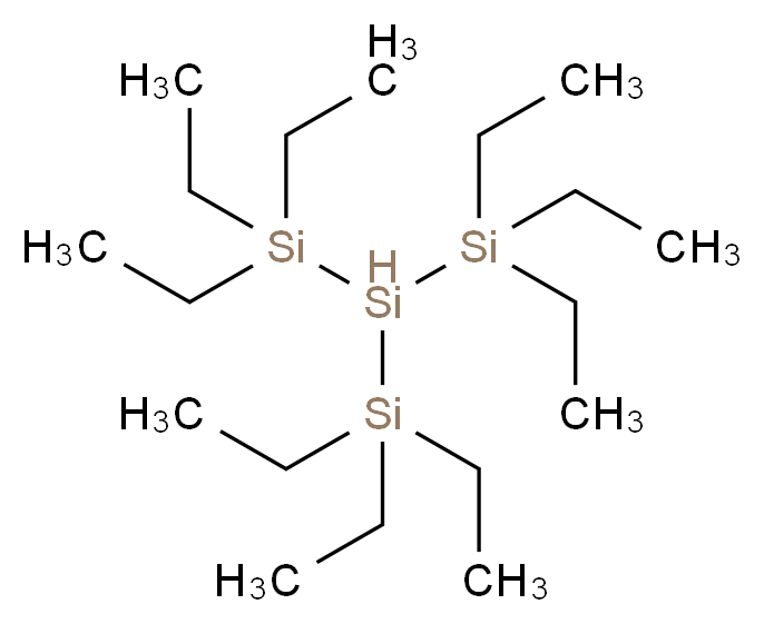 1,1,1,3,3,3-hexaethyl-2-(triethylsilyl)trisilane_分子结构_CAS_25436-74-2