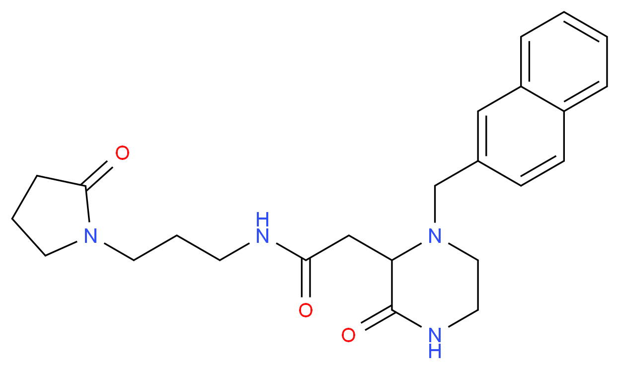2-[1-(2-naphthylmethyl)-3-oxo-2-piperazinyl]-N-[3-(2-oxo-1-pyrrolidinyl)propyl]acetamide_分子结构_CAS_)