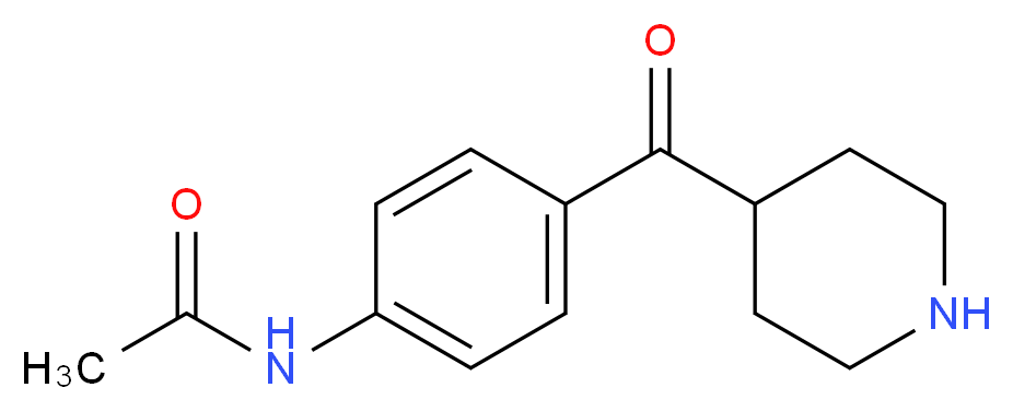 N-[4-(piperidine-4-carbonyl)phenyl]acetamide_分子结构_CAS_124035-23-0