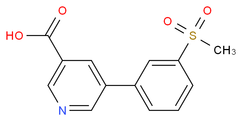 5-(3-(Methylsulfonyl)phenyl)nicotinic acid_分子结构_CAS_1261973-40-3)