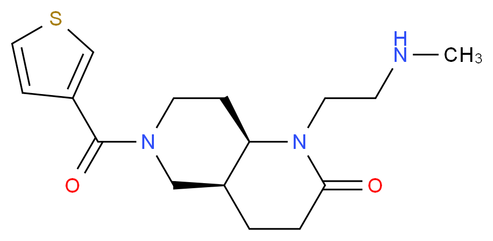 (4aS*,8aR*)-1-[2-(methylamino)ethyl]-6-(3-thienylcarbonyl)octahydro-1,6-naphthyridin-2(1H)-one_分子结构_CAS_)