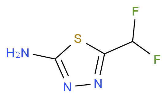 5-(difluoromethyl)-1,3,4-thiadiazol-2-amine_分子结构_CAS_25306-15-4)