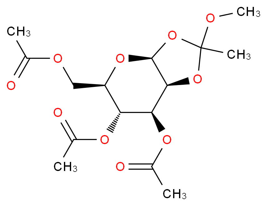 3,4,6-Tri-O-acetyl-β-D-mannopyranose 1,2-(Methyl Orthoacetate)_分子结构_CAS_4435-05-6)