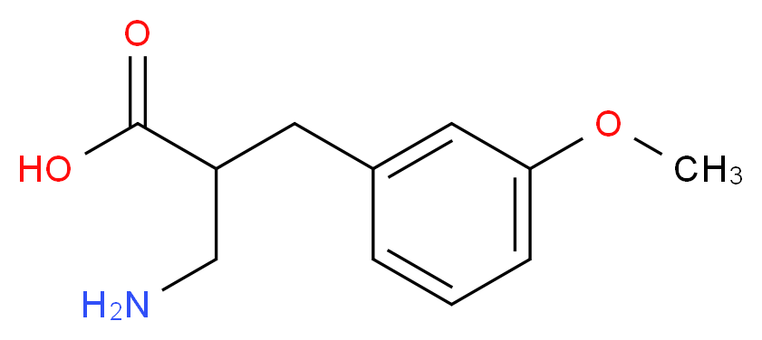 2-AMINOMETHYL-3-(3-METHOXY-PHENYL)-PROPIONIC ACID_分子结构_CAS_910443-91-3)