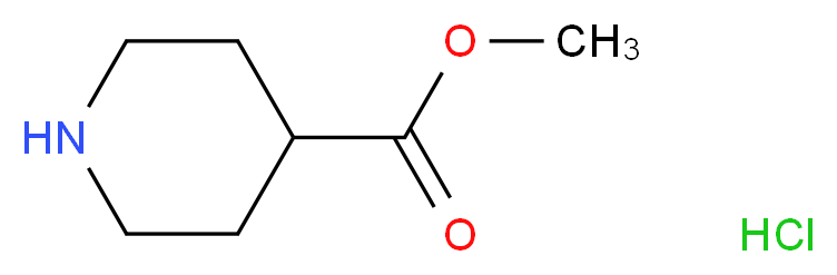 methyl piperidine-4-carboxylate hydrochloride_分子结构_CAS_7462-86-4