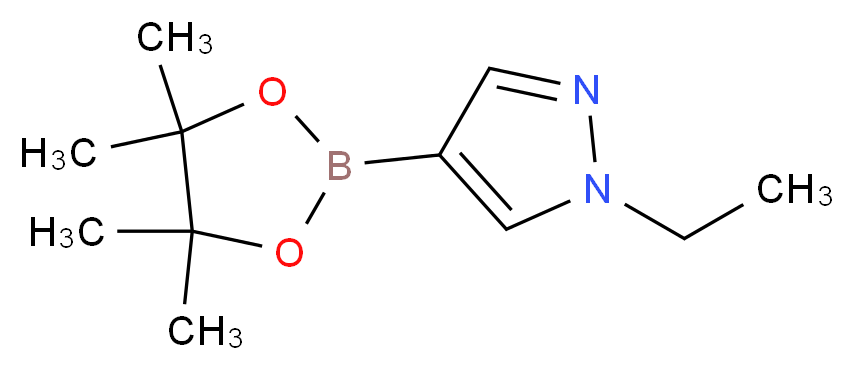 1-Ethyl-1H-pyrazole-4-boronic acid, pinacol ester_分子结构_CAS_847818-70-6)